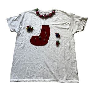 Handmade Christmas tee size L